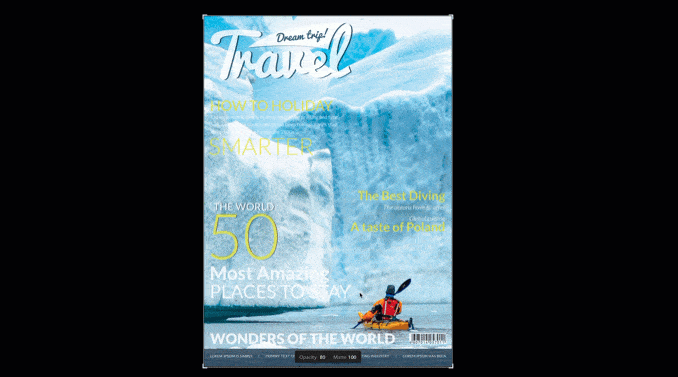 Screenshot of Lightroom Classic custom loupe overlay for magazine cover layout