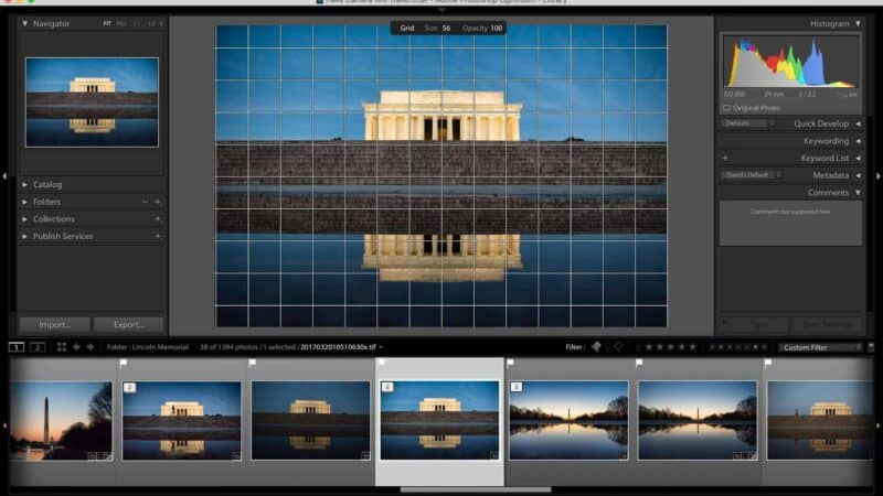 Adding a Grid Overlay to the Loupe View