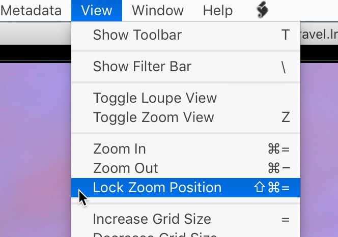 Screenshot of How to Use Lightroom Classic zoom feature