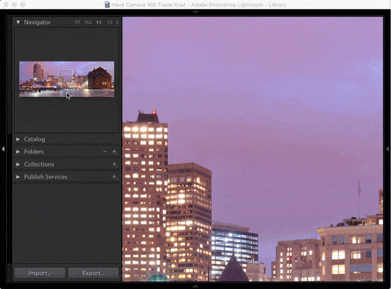 Screenshot of How to Use Lightroom Classic zoom feature