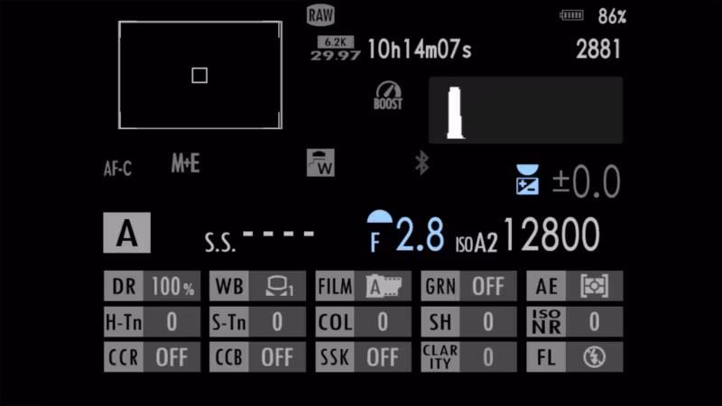 Fujifilm X100VI Menu Screen Capture Example