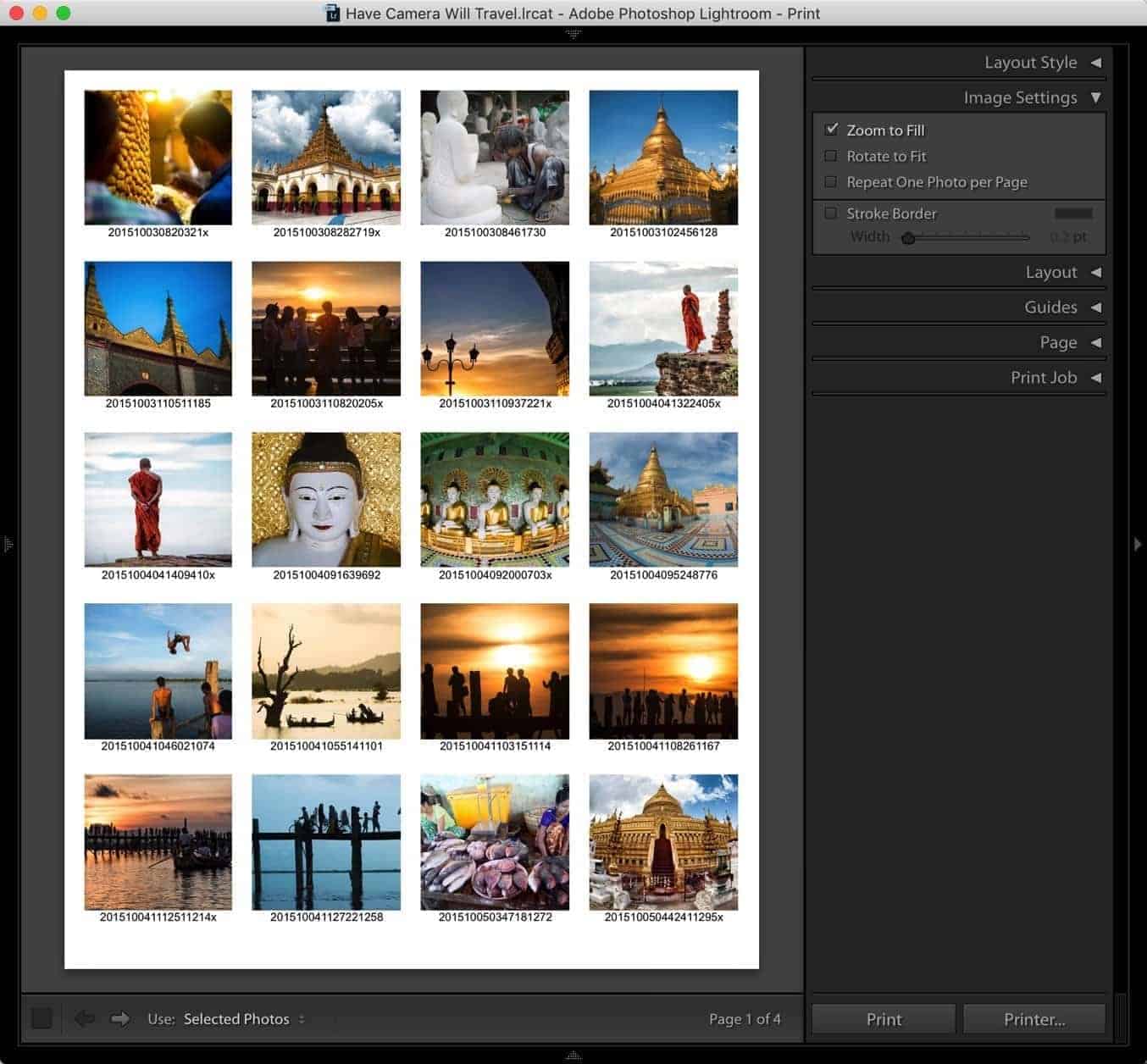Lightroom Contact Sheet Zoom to Fill