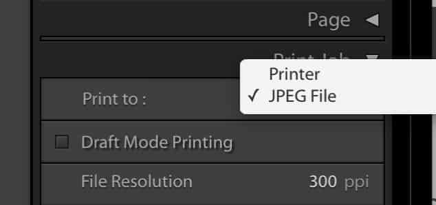 Lightroom Print to JPEG