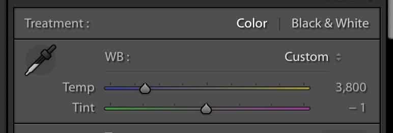 Lightroom white balance 1
