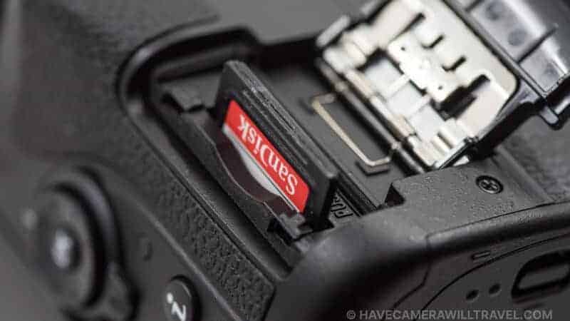 Nikon D7500 SD Card Slot