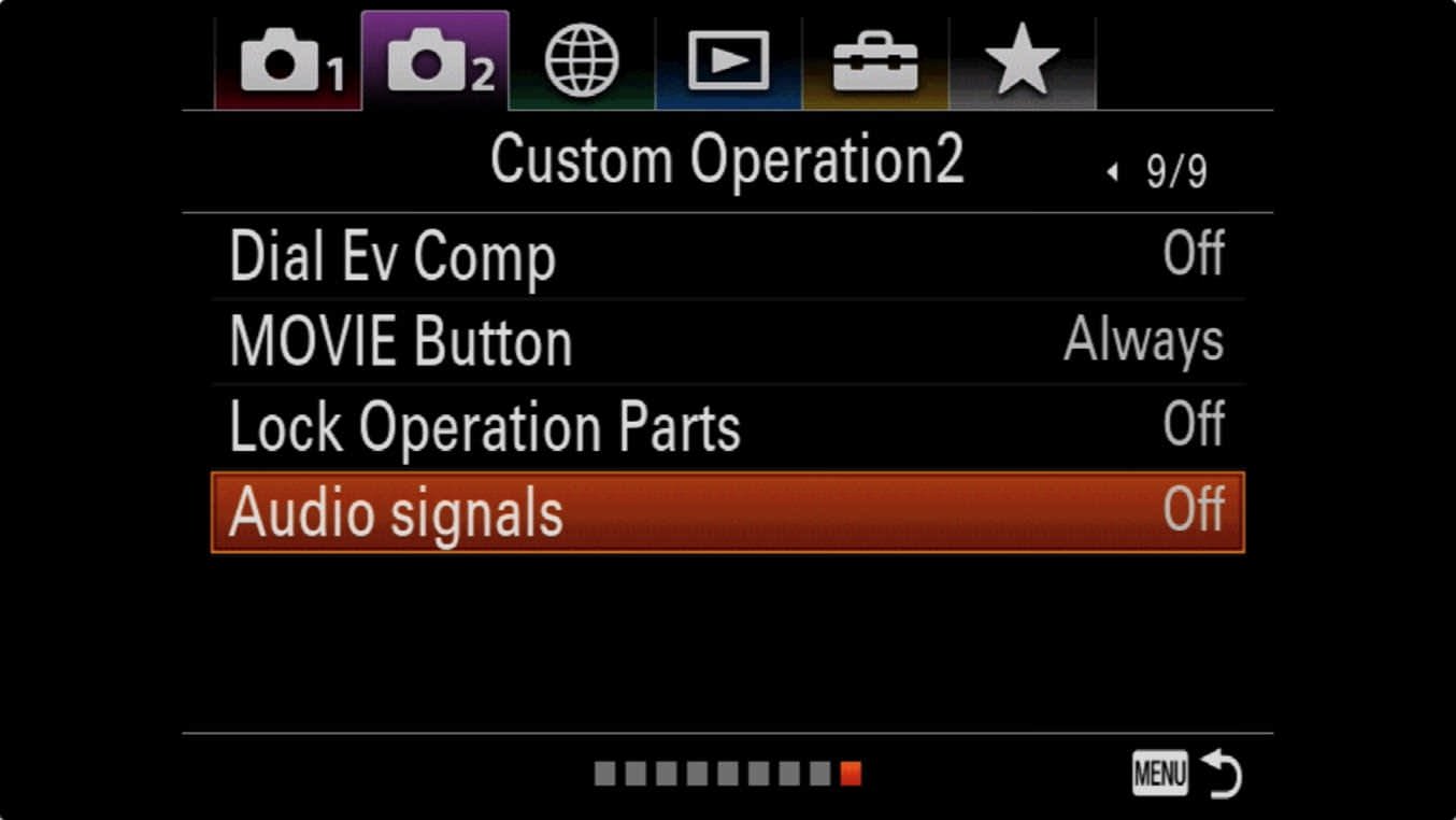 Sony a7iii settings audio signals