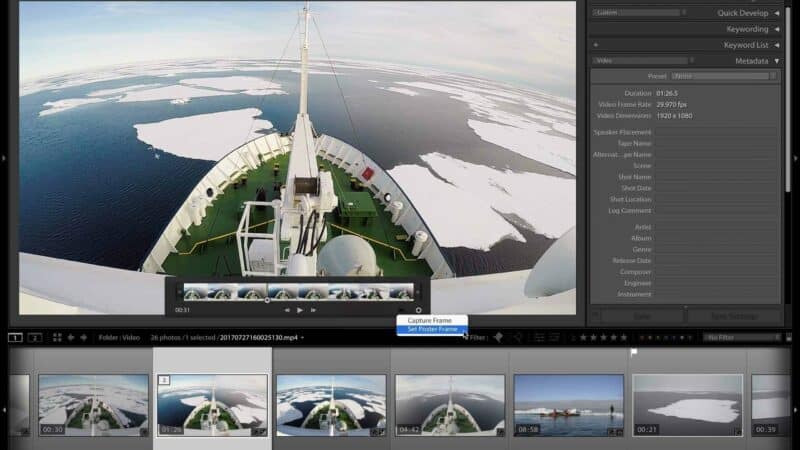 How to Change the Thumbnail Image for a Video in Lightroom