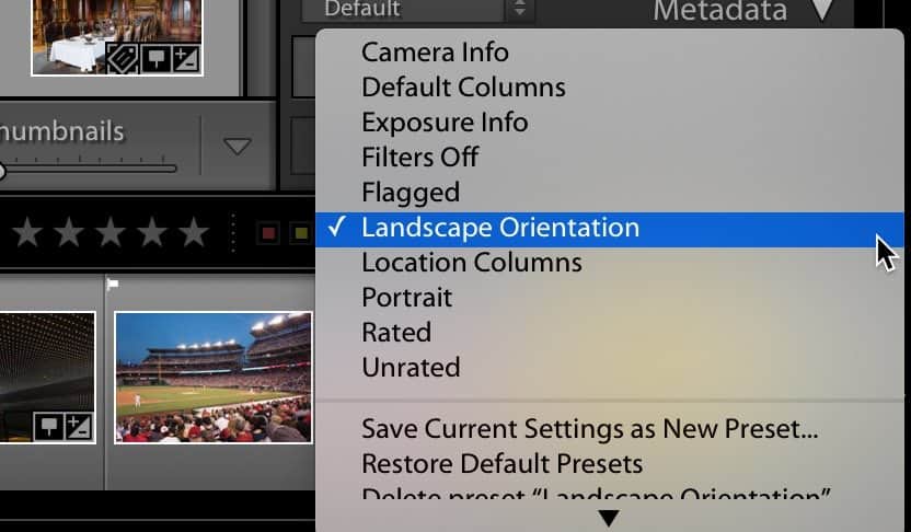 Using the filter shortcut in the bottom toolbar