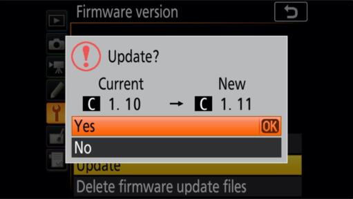 Update Nikon D850 firmware