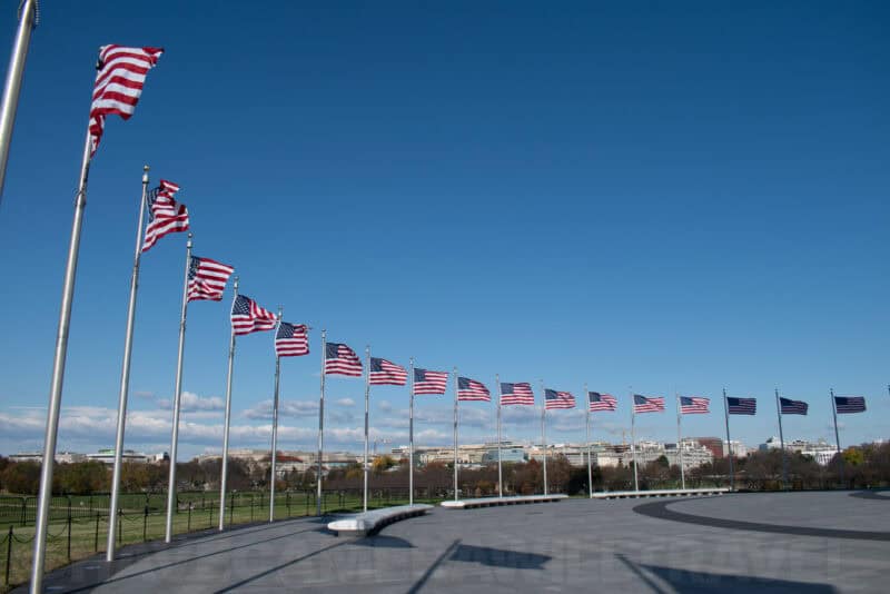 Photo of Washington Monument Flags taken with a Nikon D3500
