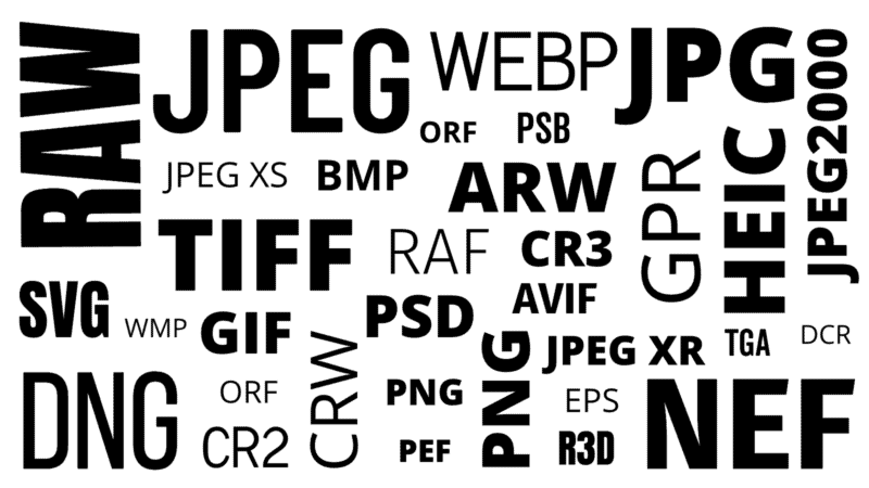 Image File Formats Explained for Photographers: JPEG, HEIC, TIFF, PNG, RAW, DNG, WebP & AVIF