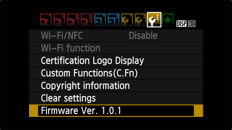 Canon Rebel T7 Update Firmware Version