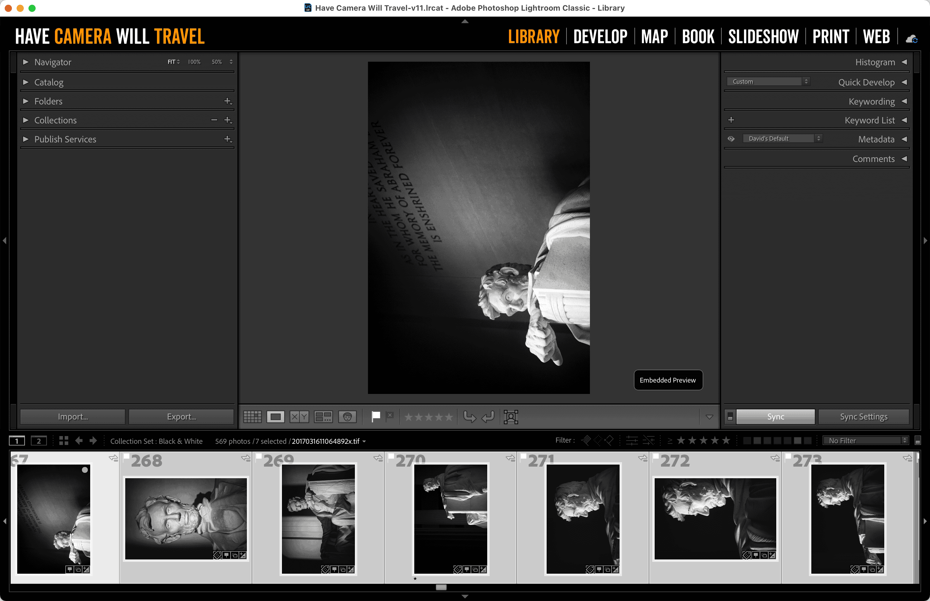 Screenshot of Lightroom Rotate Multiple Images from Filmstrip