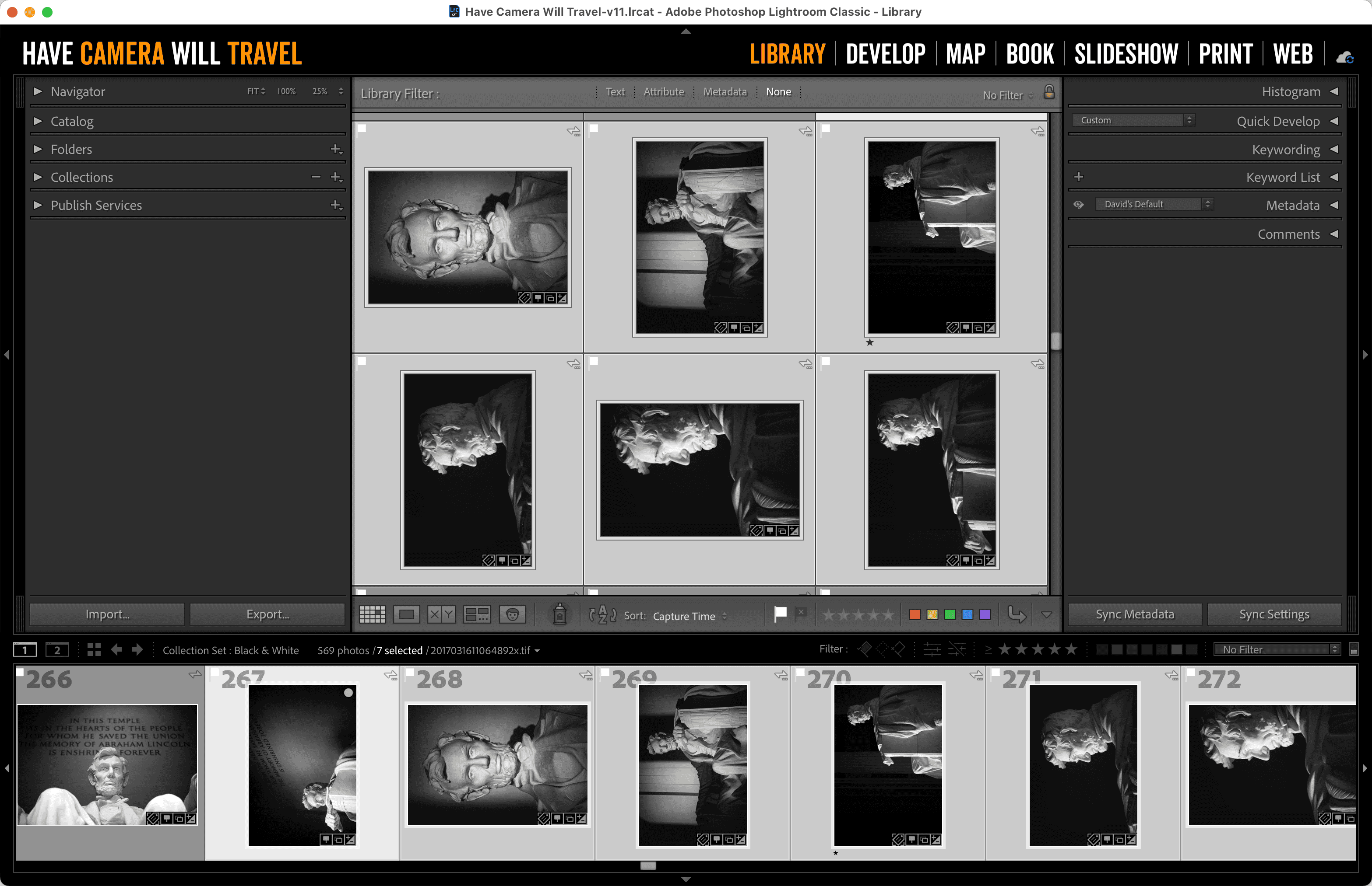 Screenshot of Lightroom Rotate Multiple Images in Grid View