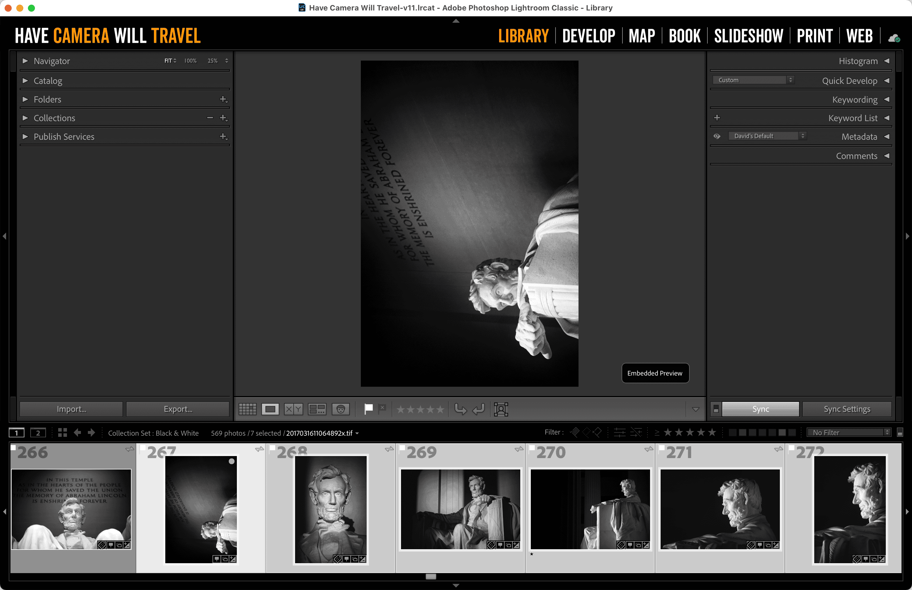 Screenshot of Lightroom Rotate Single Image with Multiple Images Selected in Filmstrip