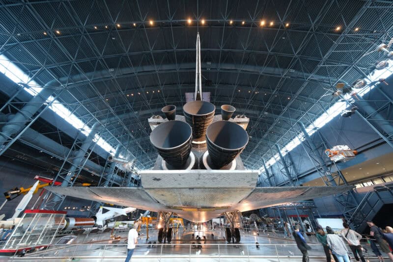 Space shuttle's rear thrusters and fin photographed from ground level, ISO 200 test image
