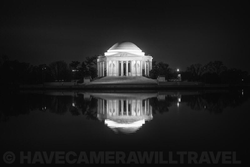 Jefferson Memorial Black and White Photo. Photo by David Coleman - havecamerawilltravel.com