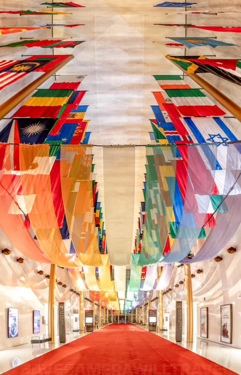 Kennedy Center Flags Panorama. Photo by David Coleman - havecamerawilltravel.com