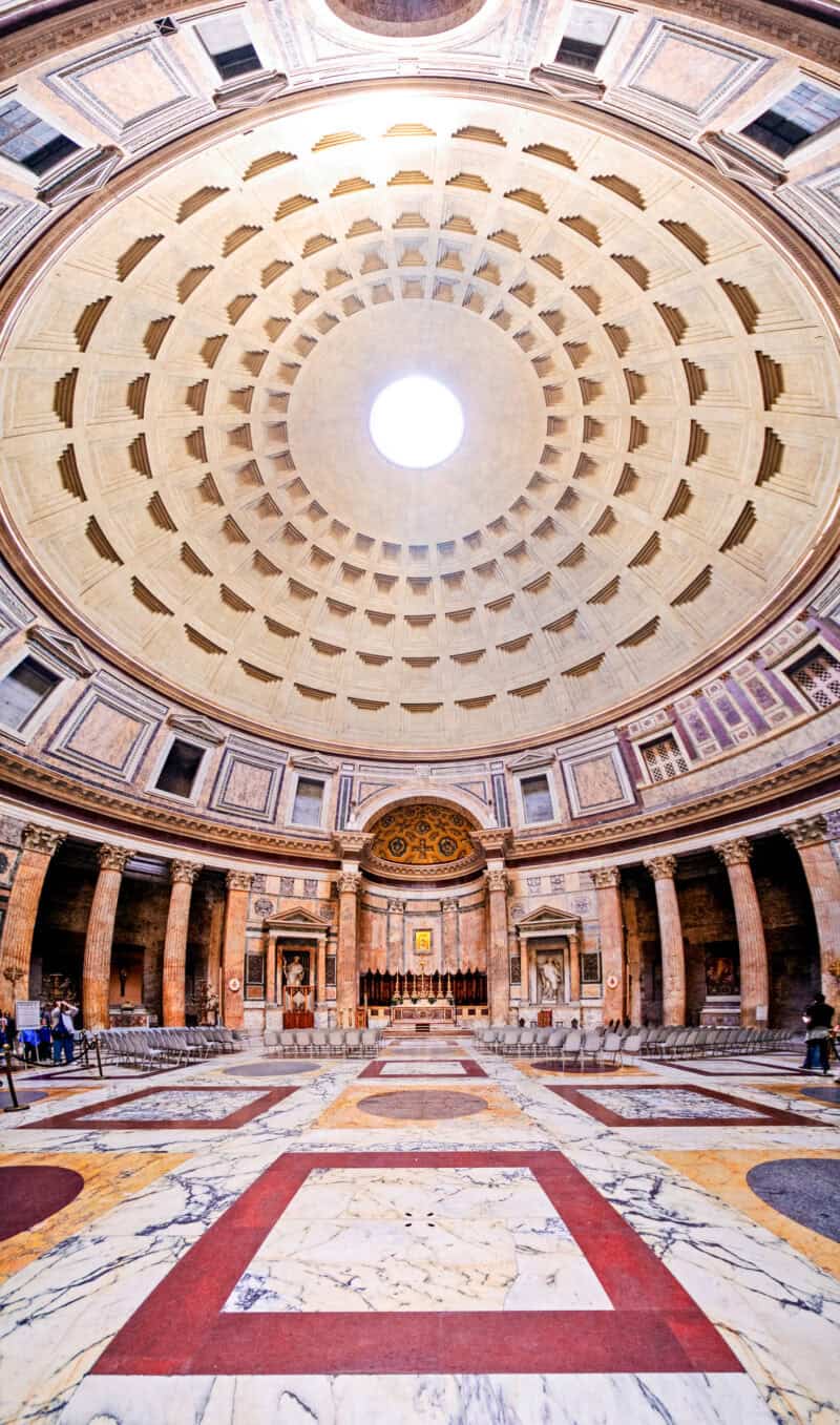Rome's Pantheon interior panorama. Photo by David Coleman - havecamerawilltravel.com