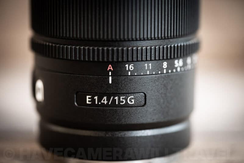Sony E 15mm f1.4 G E-mount Prime Lens. Photo by David Coleman - havecamerawilltravel.com