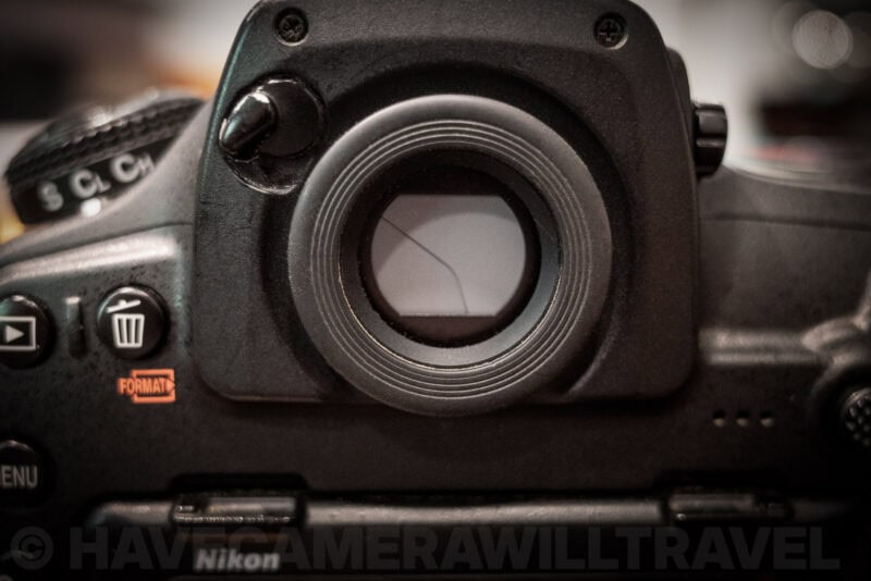 Nikon D850 Viewfinder Shield. Photo by David Coleman - havecamerawilltravel.com