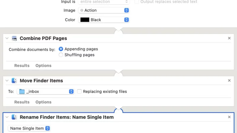 Create an Automator Quick Action to Combine PDFs