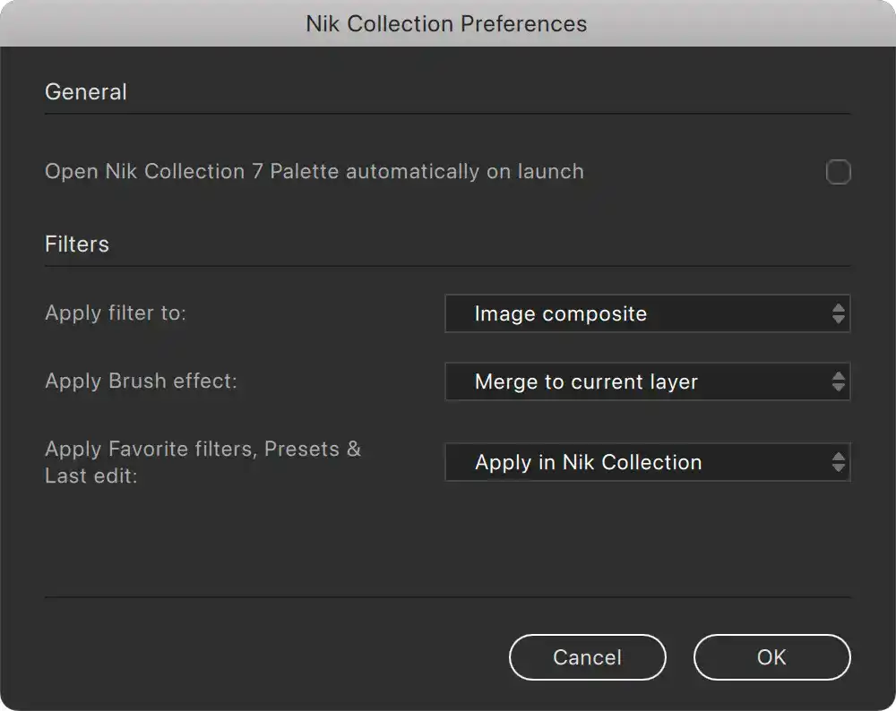 Nik Color Efex Palette in Photoshop