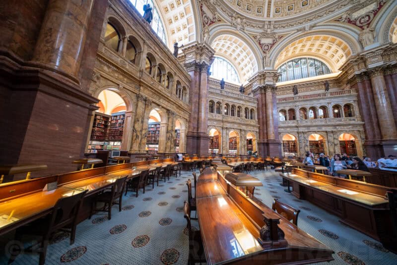 Sample image shot with a Laowa 10mm f2.8 ultra-wide-angle lens on a Nikon Z8. Library of Congress Jefferson Building Wide-Angle. Photo by David Coleman - havecamerawilltravel.com
