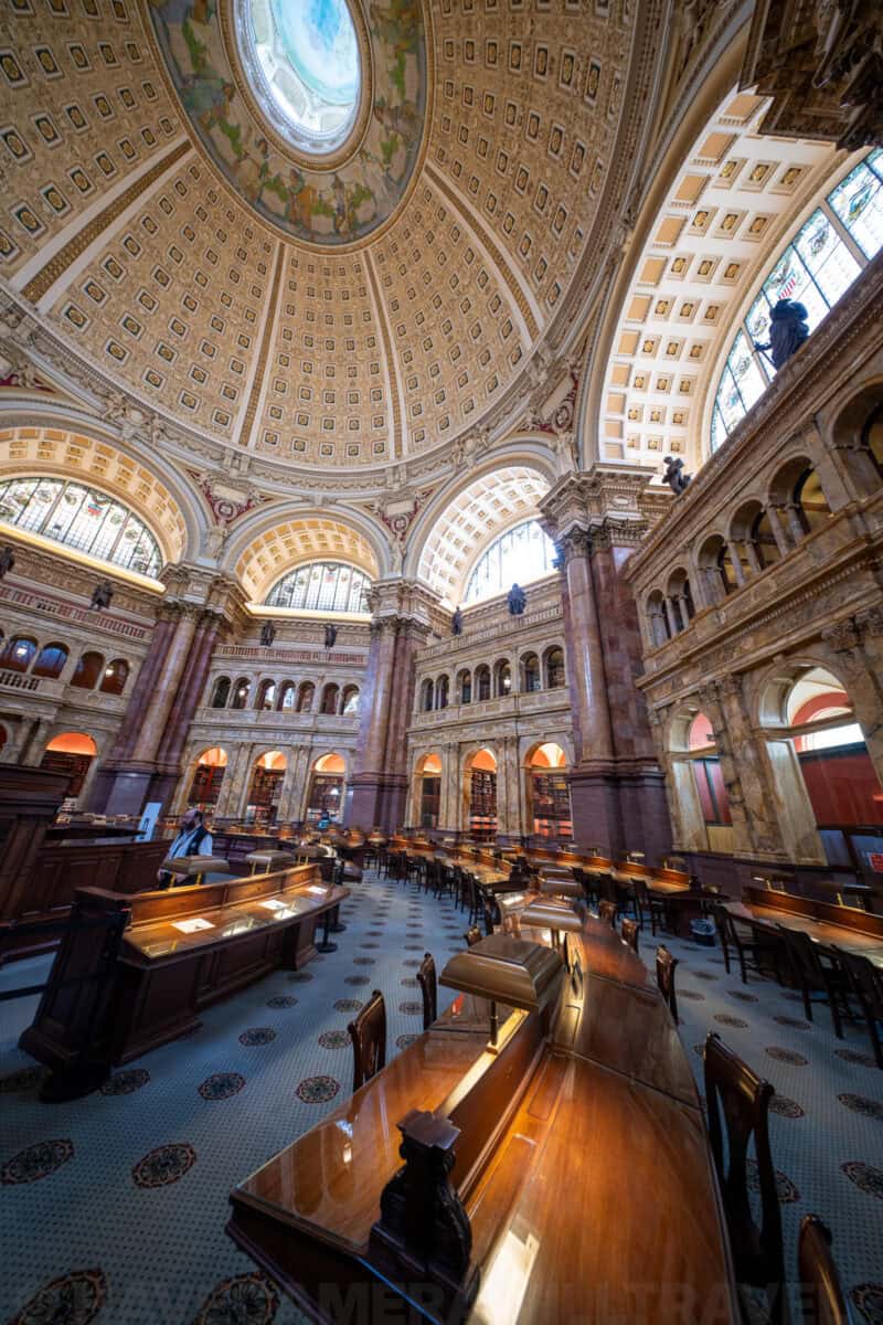 Sample image shot with a Laowa 10mm f2.8 ultra-wide-angle lens on a Nikon Z8. Library of Congress Jefferson Building Wide-Angle. Photo by David Coleman - havecamerawilltravel.com
