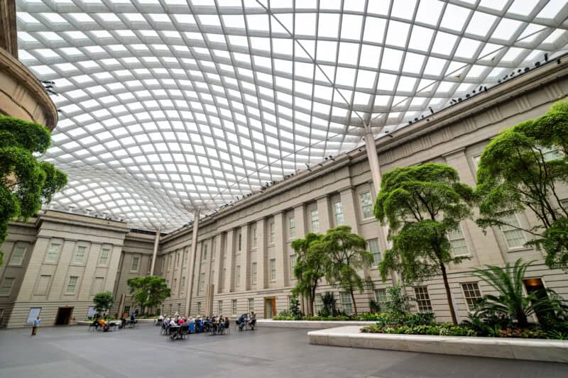 Kogod Courtyard at the Smithsonian American Art Museum and National Portrait Gallery in Washington DC. Photo by David Coleman - havecamerawilltravel.com