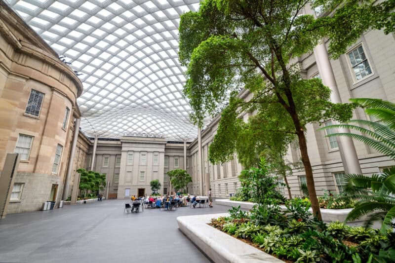 Kogod Courtyard at the Smithsonian American Art Museum and National Portrait Gallery in Washington DC. Photo by David Coleman - havecamerawilltravel.com