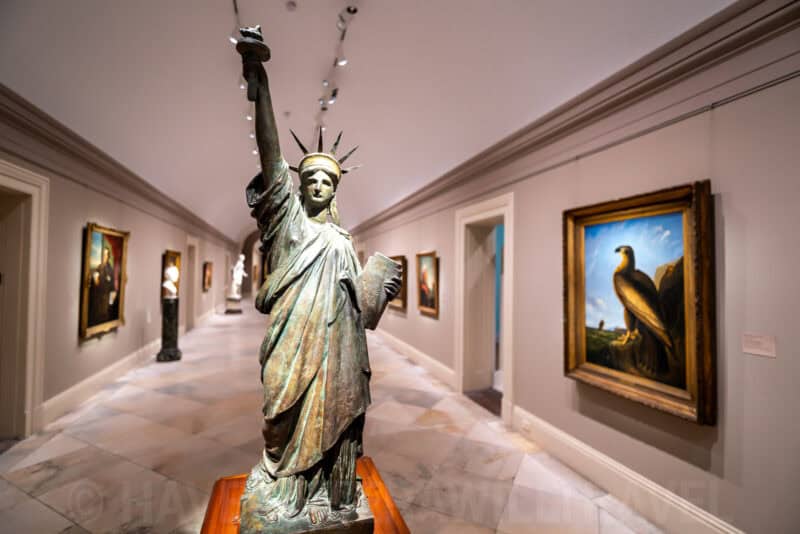 Bartholdi's Liberty Model and Audubon's Washington Sea Eagle at Smithsonian American Art Museum. Photo by David Coleman - havecamerawilltravel.com