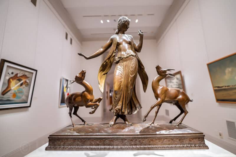 Paul Manship's Dancer and Gazelles Bronze Sculpture at Smithsonian American Art Museum in Washington DC. Photo by David Coleman - havecamerawilltravel.com