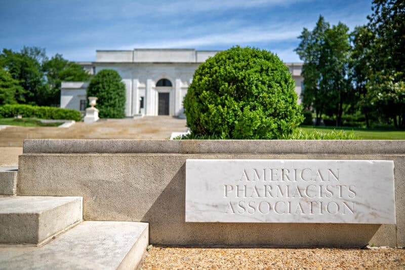 American Pharmacists Association Building Sign on Constitution Avenue in Washington DC. Photo by David Coleman - havecamerawilltravel.com