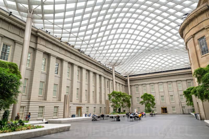 Kogod Courtyard at the Smithsonian American Art Museum and National Portrait Gallery in Washington DC. Photo by David Coleman - havecamerawilltravel.com