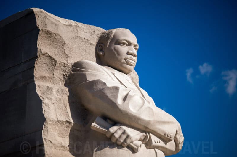 Martin Luther King Jr Memorial Statue Tidal Basin Washington DC. Photo by David Coleman - havecamerawilltravel.com