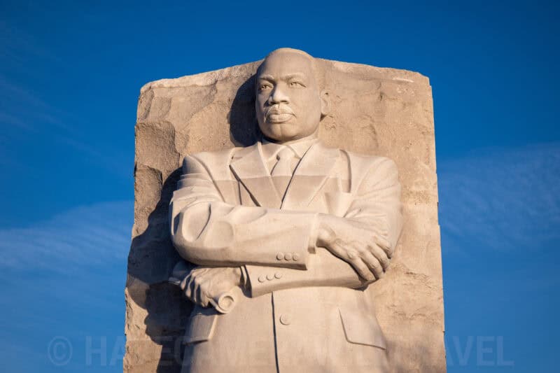 Martin Luther King Jr Memorial Statue Tidal Basin Washington DC. Photo by David Coleman - havecamerawilltravel.com