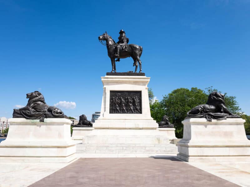 Ulysses S Grant Memorial Bronze Equestrian Statue Washington DC USA. Photo by David Coleman - havecamerawilltravel.com