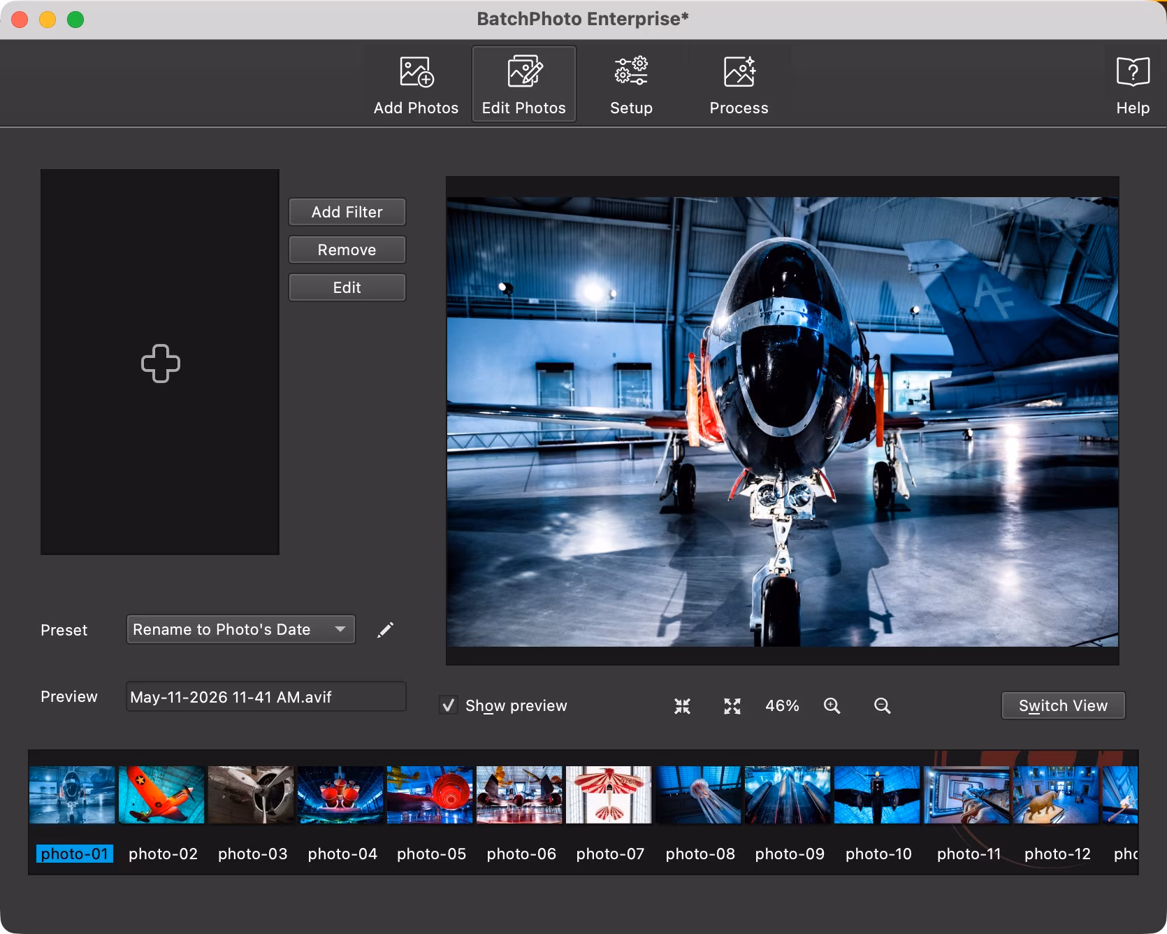 BatchPhoto Edit Photos section