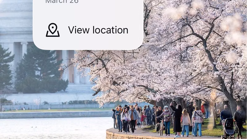 Instagram post with a location tag under the username and the View location popover open