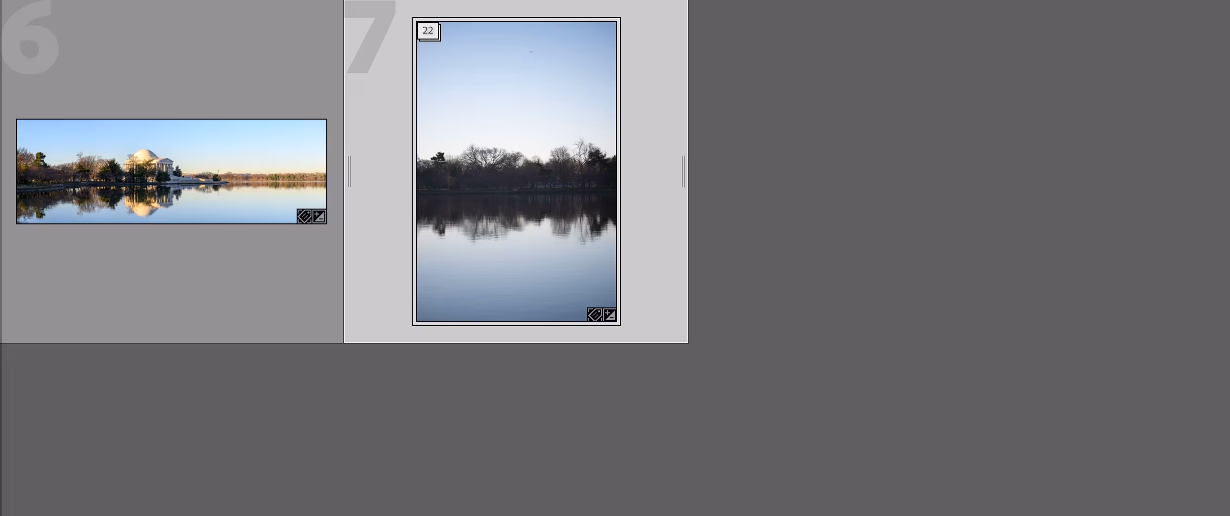 Lightroom stack with default cover image
