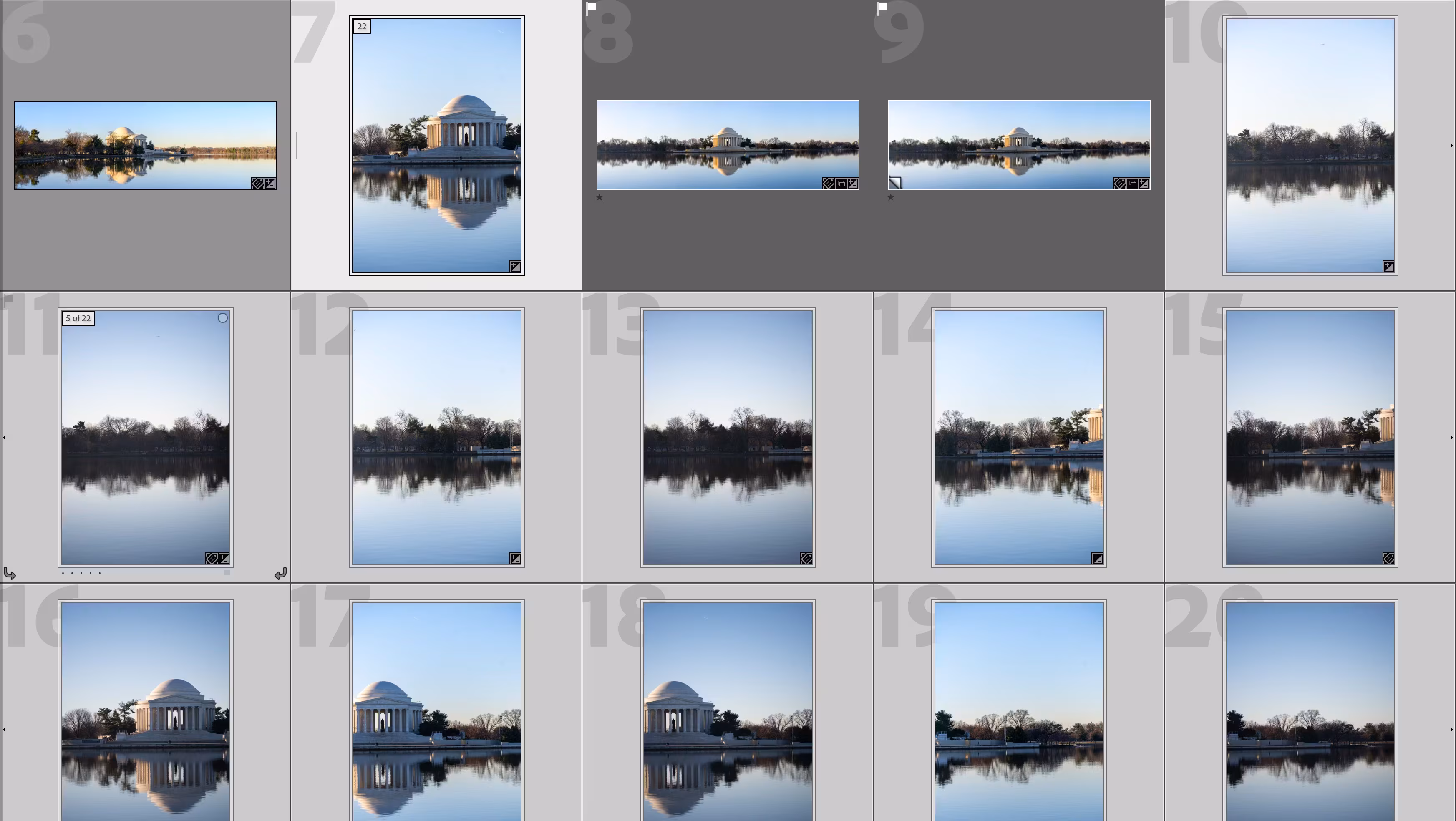 Lightroom stack with new image moved to top